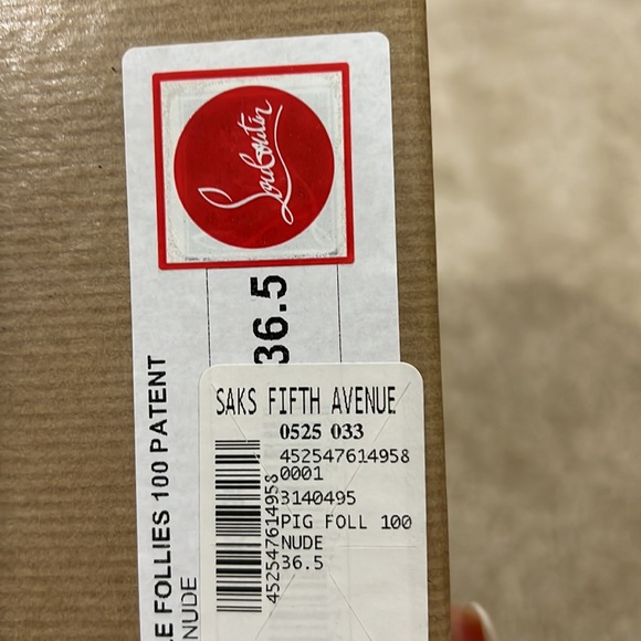 Christian Louboutin, Pigalle 100, Nude, shiny leather - Picture 16 of 17